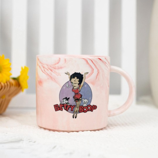 Discover Vintage 1988 Betty Boop in Fishnet Stockings Marble Mugs