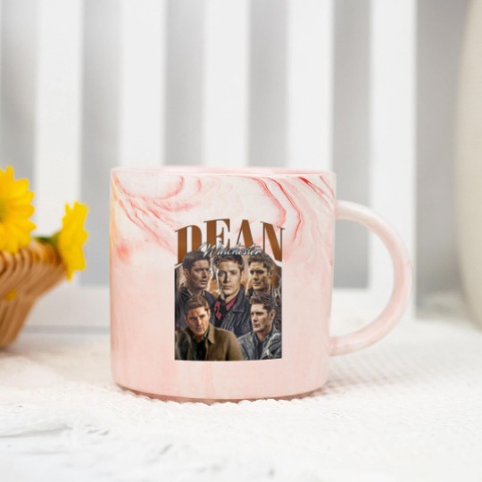 Discover Dean Winchester Vintage Marble Mugs, Gift For Women and Man Unisex Marble Mugs