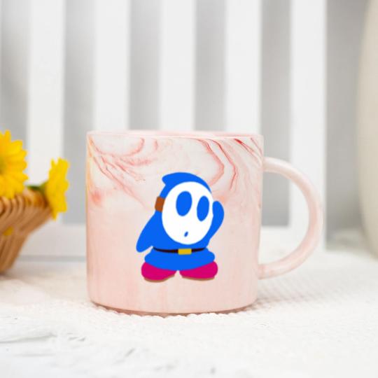 Discover Blue Shy Guy Marble Mugs