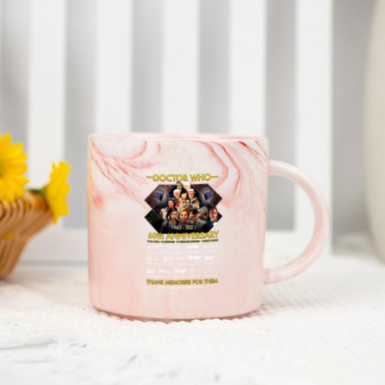 Discover Doctor Who 60th Anniversary Marble Mugs, Doctor Who Movie Marble Mugs