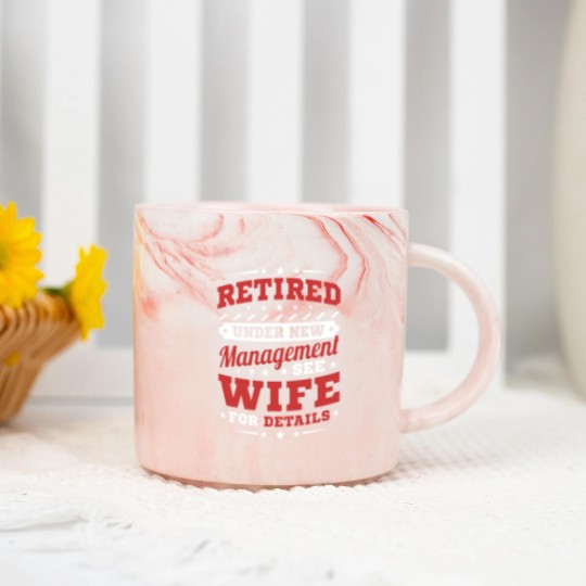 Discover Mens Retired Under New Management Marble Mugs
