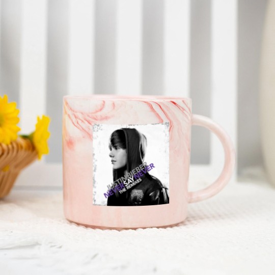 Discover Justin Bieber - Never Say Never Marble Mugs