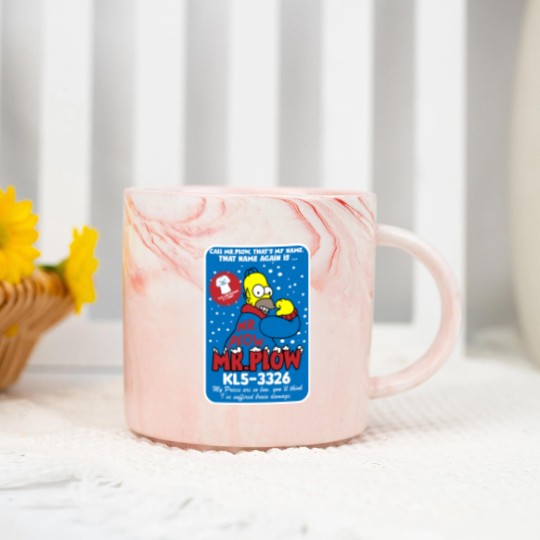 Discover Mr Plow thats my name Marble Mugs