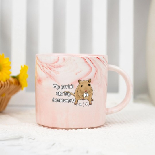 Discover Gerbil Ate My Homework Marble Mugs