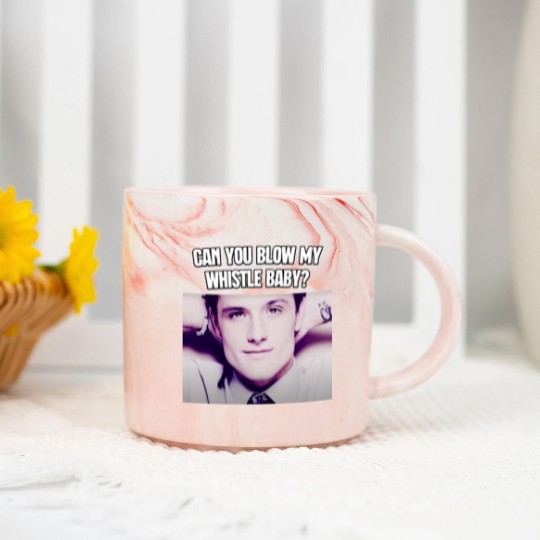 Discover Can You Blow My Whistle Baby Josh Hutcherson TikTok Meme Marble Mugs