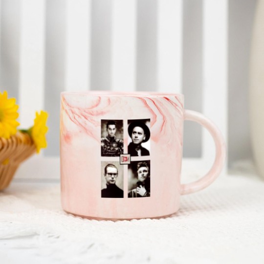 Discover Depeche Mode USA Tour 1988 Marble Mugs, Depeche Mode Vintage Marble Mugs, Depeche Mode Merch