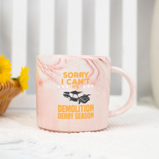 Discover Demolition Derby Season Car Crashing Smash Gift Marble Mugs
