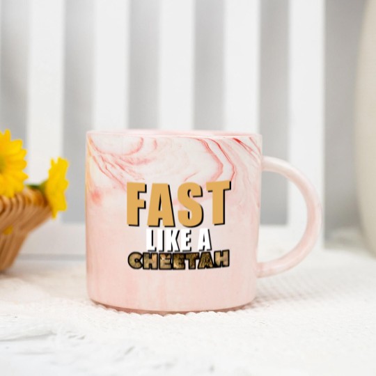 Discover Fast Like A Cheetah Marble Mugs