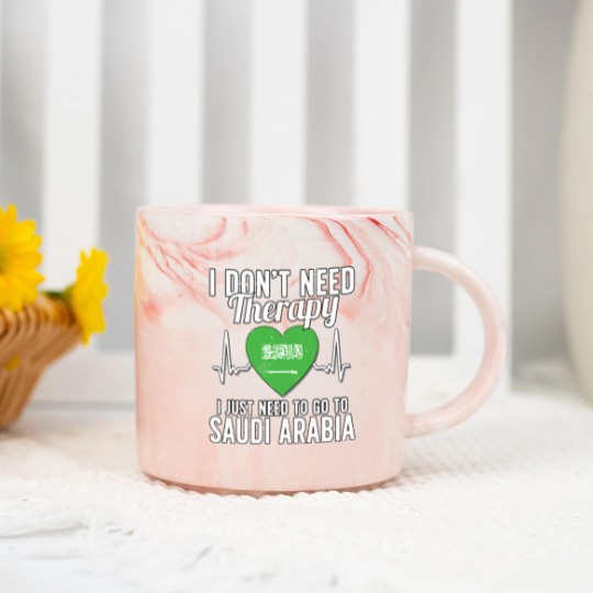 Discover Saudi Arabia flag I Arab Souvenirs Marble Mugs