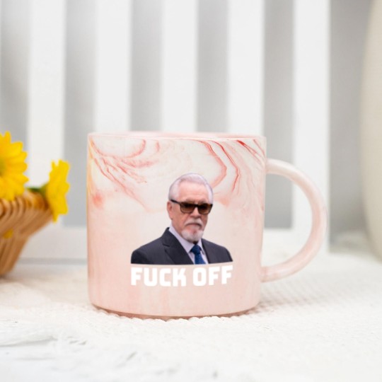 Discover Logan Roy F**k off Marble Mugs | Succession | Waystar Royco | Logan Roy | Succession Marble Mugs