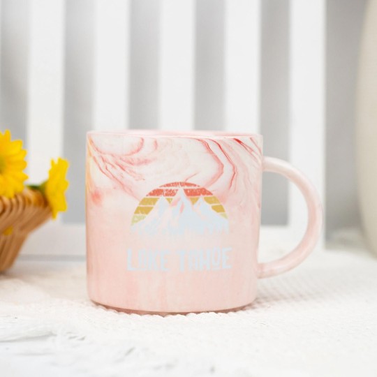 Discover Vintage Retro Lake Tahoe Marble Mugs