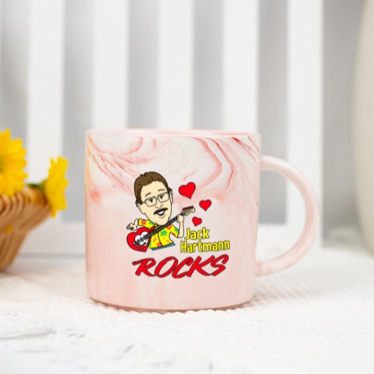 Discover Jack Hartmann Rocks Short Sleeve Gift \ Marble Mugs