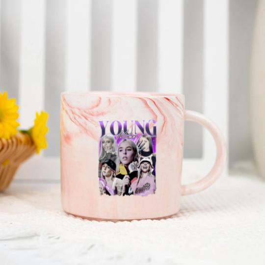 Discover Young Miko Rap Marble Mugs, Baby Miko Trap Kitty Vintage 90s Style Marble Mugs