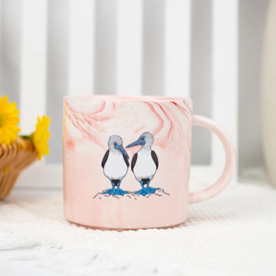 Discover Blue Footed Booby Birds Marble Mugs