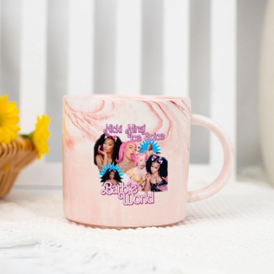 Discover Nicki Minaj x Ice Spice Barbie World Vintage Marble Mugs