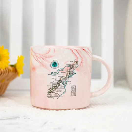 Discover Appalachian National Scenic Trail Map AT Map Marble Mugs