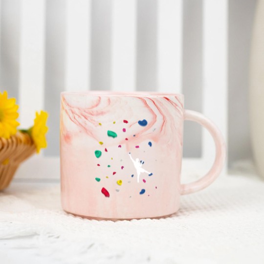 Discover Climbing Boulder Wall Rock Climber Bouldering Marble Mugs