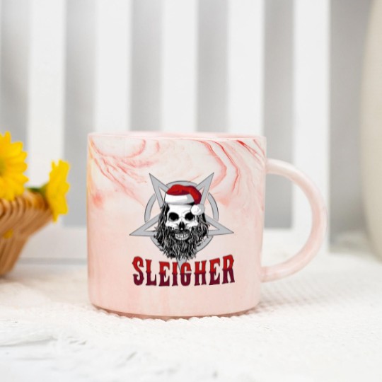 Discover Sleigher Heavy Metal Slayer Christmas Marble Mugs