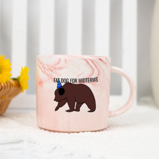 Discover Fat dog for midterms Marble Mugs