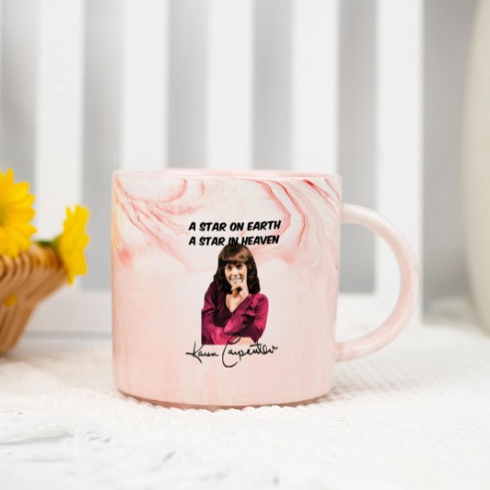 Discover Karen Carpenter-A Star In Heaven Marble Mugs