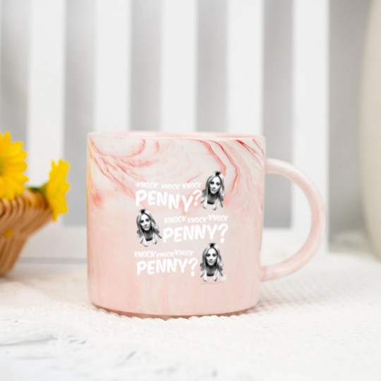 Discover the big bang theory knock knock knock penny t Marble Mugs