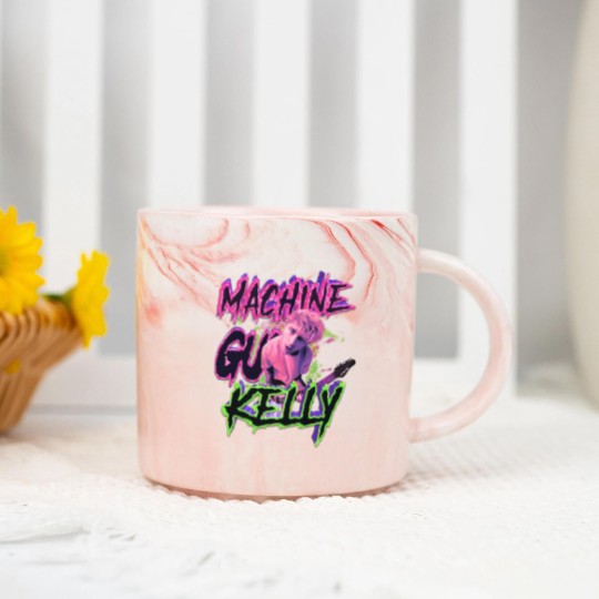 Discover MGK Marble Mugs, MGK Merch Marble Mugs, Machine Gunn Kelly Fan gift, Rap Marble Mugs,