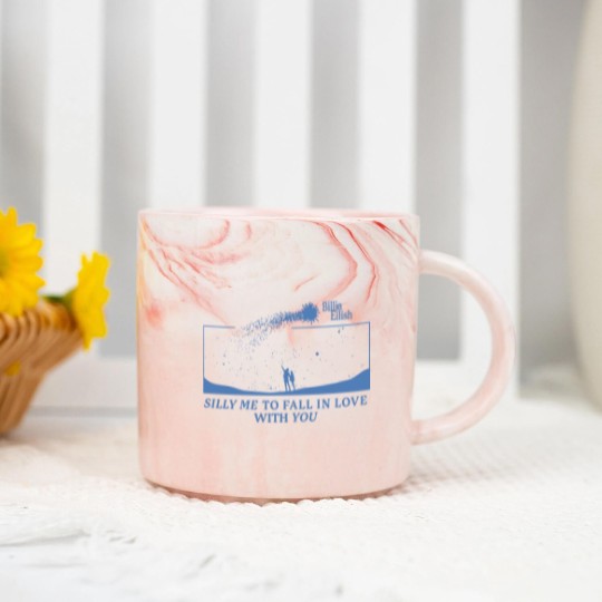 Discover Silly Me To Fall in Love With You Billie aesthetic Marble Mugs, Happier than ever Marble Mugs
