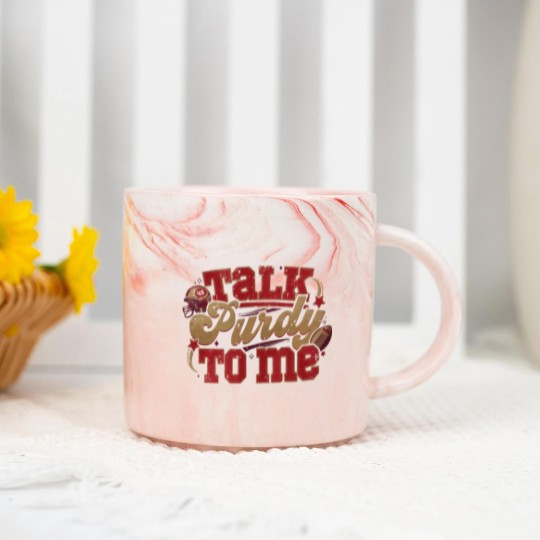 Discover Talk Purdy To Me Marble Mugs, San Francisco Football Marble Mugs