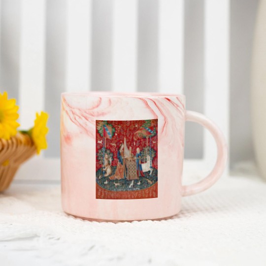 Discover Lady and Unicorn Medieval Tapestry Marble Mugs