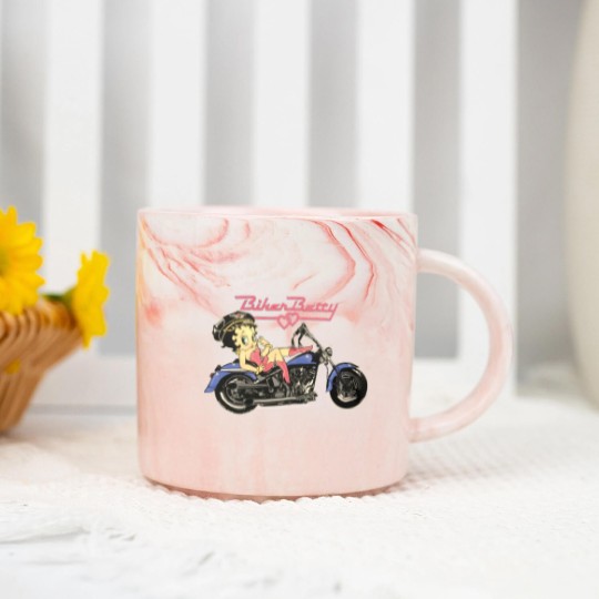 Discover 1993 Biker Betty Boop vintage motorcycle Marble Mugs Marble Mugs