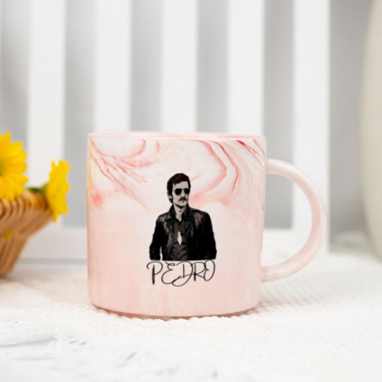 Discover Pedro Pascal Fan Marble Mugs Vintage Pedro Pascal tribute Marble Mugs