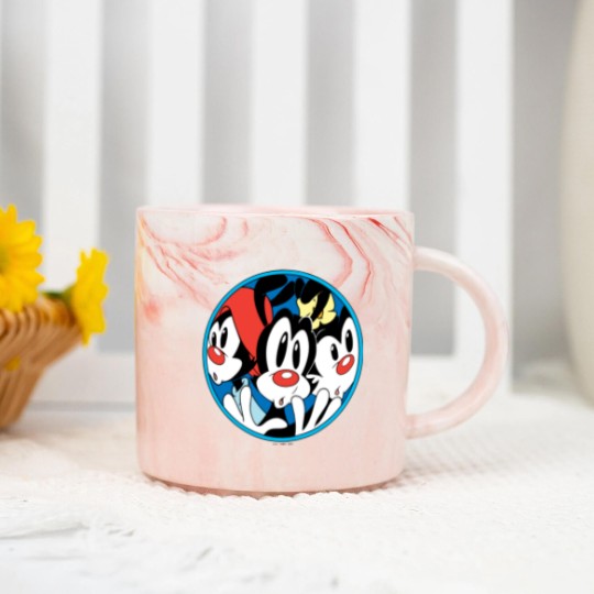 Discover Animaniacs | Warner Siblings Circle Graphic Marble Mugs