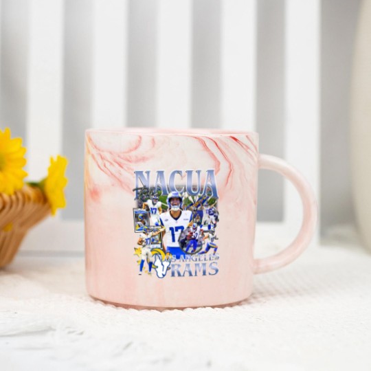Discover Vintage 90s Graphic Style Puka Nacua Marble Mugs Football Marble Mugs
