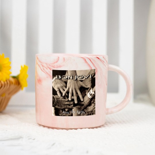 Discover bon jovi keep the faith Marble Mugs