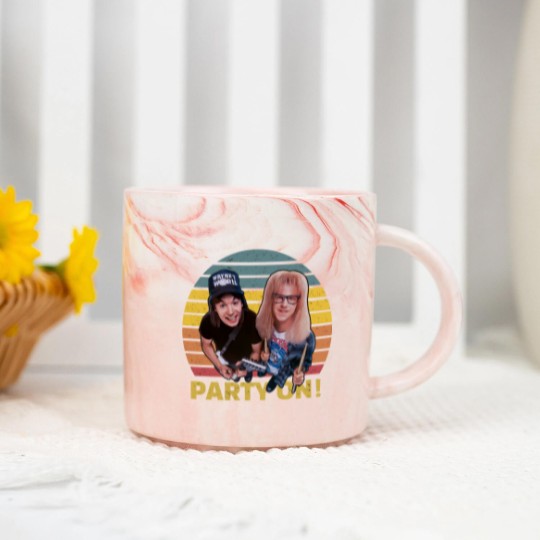 Discover Wayne's World Retro Vintage Marble Mugs, Party On Vintage Marble Mugs