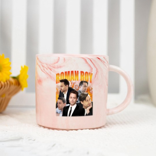 Discover Roman Marble Mugs, Roy Marble Mugs, Succession Marble Mugs, Movie Character Marble Mugs