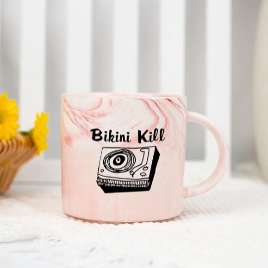 Discover Bikini Kill Logo - Black Marble Mugs
