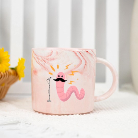 Discover Worm with a Mustache, Vanderpump Rules, Scandoval, Pump Rules, VPR, Sandoval Marble Mugs, Funny Marble Mugs