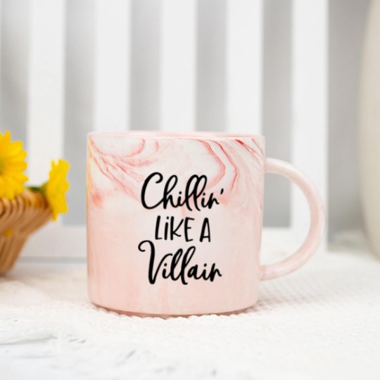 Discover Chillin Like A Villian Marble Mugs