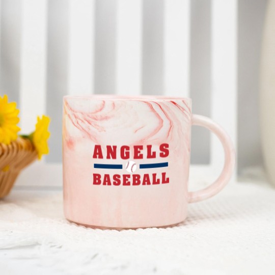 Discover Angels Baseball Marble Mugs, Unisex Marble Mugs