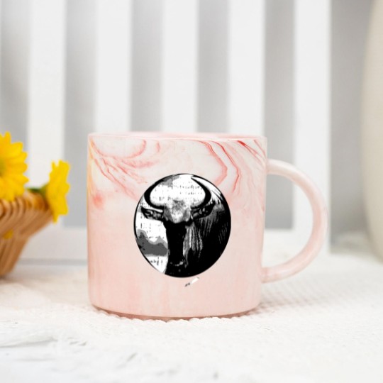 Discover Wildebeest GNU Wildlife Animal Safari Antelope Marble Mugs