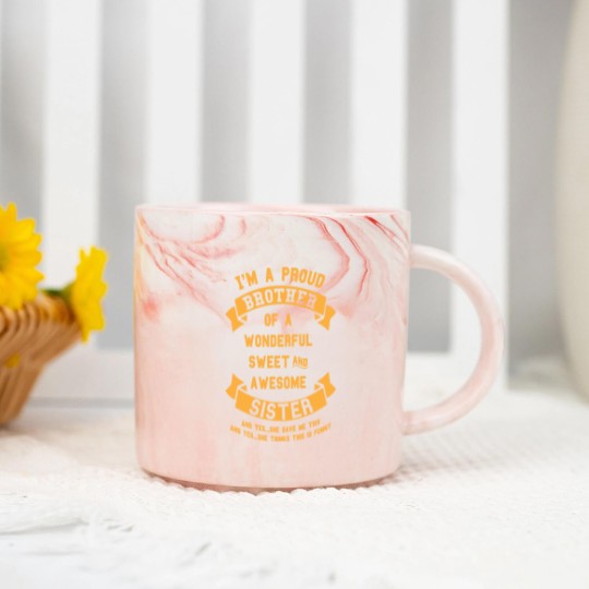 Discover Im A Proud Brother Of A Wonderful Sweet Marble Mugs