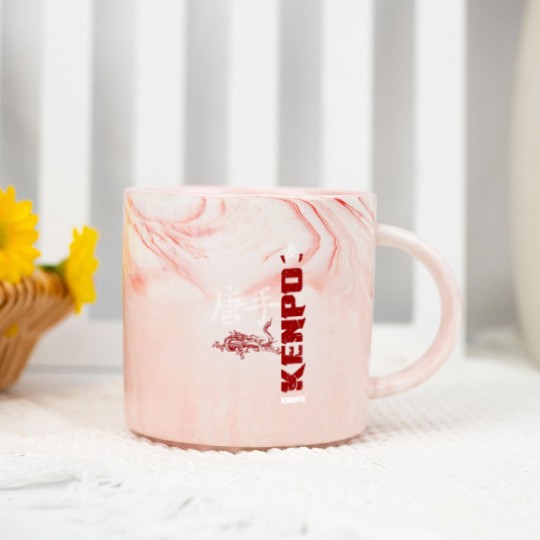 Discover vertical kenpo with chinese kanji dragon red Marble Mugs