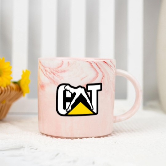 Discover CAT DIESEL GIRL Marble Mugs