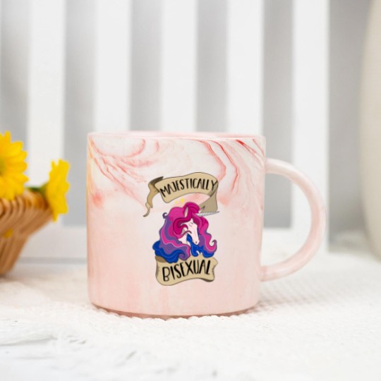 Discover Majestically Bisexual Unicorn - Bisexual Pride - Marble Mugs