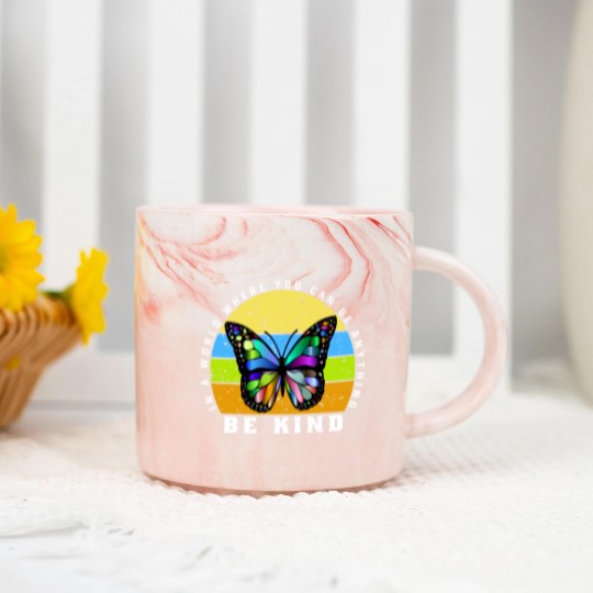 Discover In a world where you can be anything be kind - Be Kind - Marble Mugs