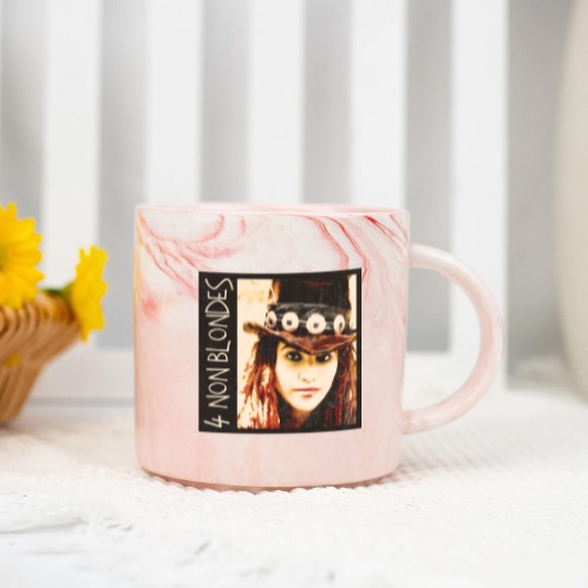 Discover 4 non blondes grunge vintage look alternative rock Marble Mugs design Marble Mugs