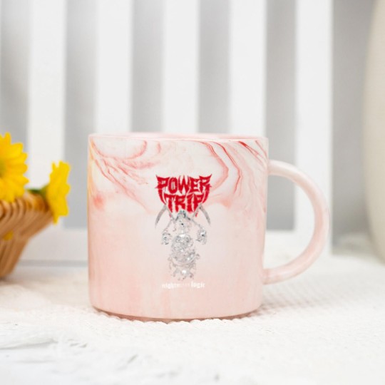 Discover Power Trip Short Sleeve Marble Mugs, Vintage Power Trip Marble Mugs, Retro Power Trip Marble Mugs