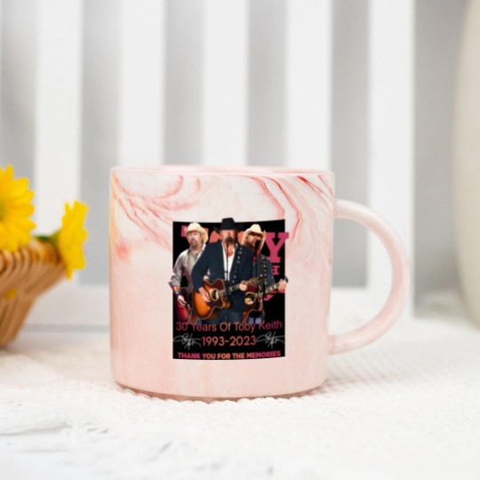 Discover New 30 Years Of Toby Keith 1993 - 2023 Thank You Marble Mugs