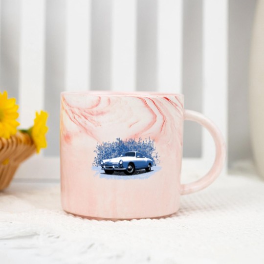 Discover Blue 68 Karmann Ghia type 1 Marble Mugs